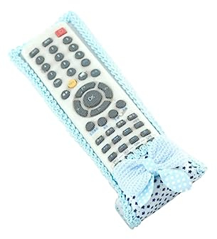 Homoyoyo Spitzenbezug Für Fernbedienung Stoff-bezug Im Europäischen Stil Kreativer Schöner Spitzenbezug Mit Großem Gypsophila-schleifenknotenmuster Blau