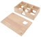 Hamster House Hideout, Multi Chamber Log Movable Roof 6 Room Wooden Hamster Hideout, Small Animal Pet Hideout Hut Tunnel Exploring Toys for Mice Gerbils Mouse Sleeping and Moving