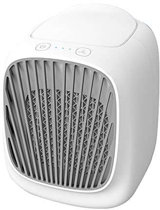 FJVJBNN Small air conditioner Mini cooler household desktop small refrigeration air conditioner portable portable humidifying air conditioner (Color : White)