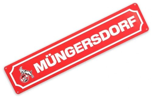 1. FC Köln Blechstraßenschild - Müngersdorf - Metallschild Schild, Blechschild Straßenschild