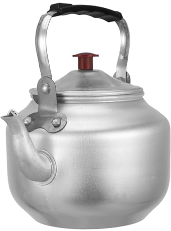 Amosfun Aluminio portátil con tetera pequeña para camping y casa, fácil de usar y