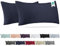 Barbons Kissenbezug 40 x 80 2er Set –165 g/m² Oeko-TEX Zertifiziert Kopfkissenbezug 100% Jersey Baumwolle weiche Kissenbezüge Kissenhülle mit Reißverschluss (40x80-Navy)