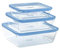Pyrex Zero Plastic - Set of 3 food storage boxes (1 X 0,8L + 1 X 1,5 L + 1 X 2,6 L)