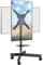 ELIVED Mobile TV Stand on Wheels, for 23-60 Inch TVs, Tilt Height Adjustable Rolling TV Trolley with Media Shelf, Holds up to 35kg, Max Vesa 400x400mm, 90° Rotation Landscape to Portrait, EV2114B