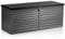 Plonos Gartenbox Auflagenbox Groß Aufbewahrungsbox Kapazität 390l Kissenbox Outdoor Sitzbank Wetterfest Abschließbar mit Deckel 143 x 57 x 53,5 cm Schwarz Grau