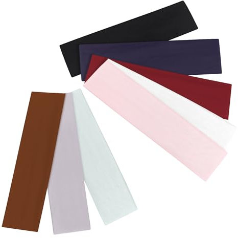 Tumurup Stirnband Damen Sport 8 Stück Haarband Damen 6cm Haarbänder Herren Elastisch Headband Sommer Schweiß Weich Antirutsch Hairband Mode-Accessoires für Kosmetik Workout Yoga Laufen Fitness Gym