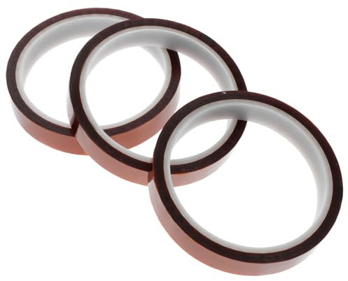 Zerodeko 3rollos Cinta Alta Temperatura Autoadhesiva Para Sublimación Vulcanizada Resistente Al Calor Para Transferencia De Calor y Enmascaramiento