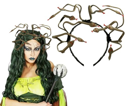 Serre-tête serpent Medusa pour femme - Accessoire pour Halloween, carnaval, bal masqué - Égypte