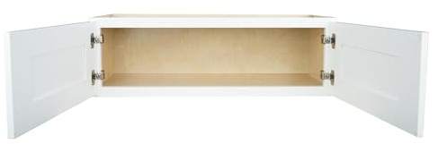 Hollywood Fabiani Design Wall Kitchen Cabinet - 33 in. W x 12 in. D x 12 in. H, Shaker White - Solid Wood Frame, 1/2-Inch Cabinet-Grade Plywood, Soft-Close Doors, Ready to Assemble