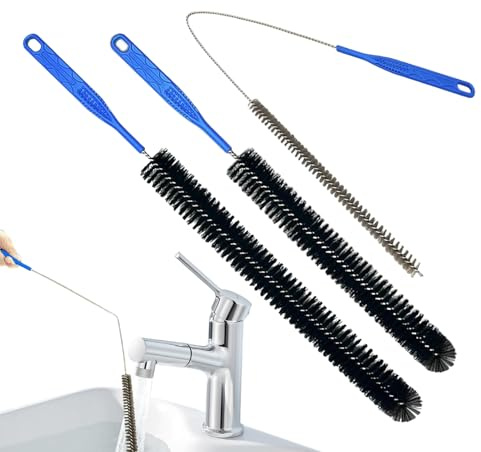 Anti -Clog -Abflussbürste - Reinigungswerkzeug für Haarentfernung | Drahtbürste Langer Reichweite für Badezimmerkanal Müll für die Küchenspüle Toilette Dusche Außenrohre, 16,54 Zoll