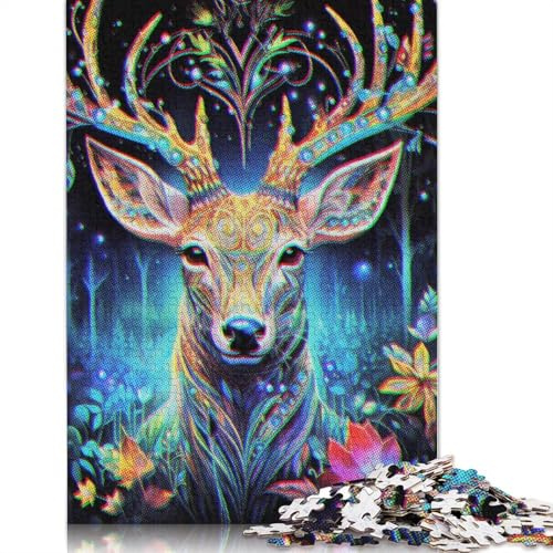Magisches Hirsch-Puzzle, 500 Teile, Holzpuzzle, Puzzles für Teenager, Geschenke, Heimdekoration, Puzzlespielzeug, 500 Stück (52 x 38 cm)