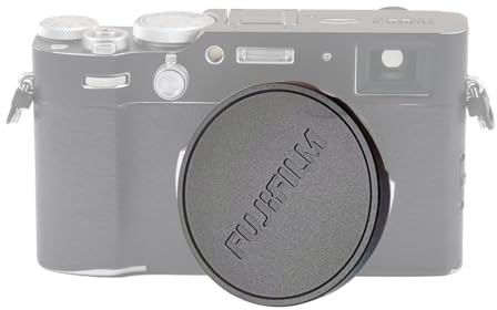 PUSOKEI Objektivdeckel aus Metall für Fuji X10 X20 X30-Kameras, Vorderer Objektivdeckel aus Aluminiumlegierung mit Eloxierter Oberfläche und Weicher Beflockung, Kratzfest (Black)