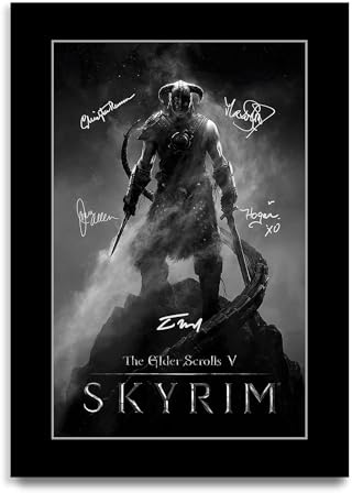 HWC Trading The Elder Scrolls V: Skyrim Geschenke: Gedrucktes, signiertes Autogrammbild für Videospiel-Fans und Gamer (ID-003712) - A4 Nur Druck