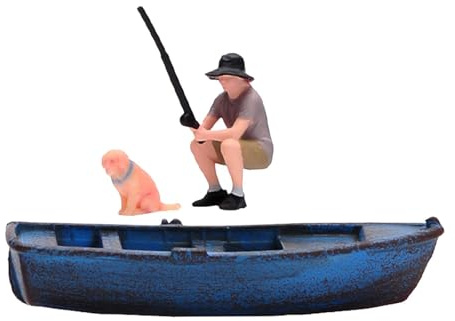 FQRDKT Miniaturfigur 1/64 Maßstab Angler Charakter Miniaturen Menschen Modell Figur Resin Dekoration Kunst Sammlung für Geschenk Schreibtisch Miniatu, Style A