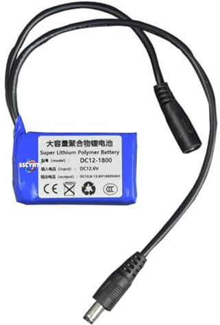 SSCYHT Portable DC 12V 1.8Ah 3Ah 4.8Ah 5.8Ah 6.8Ah 9.8Ah Rechargeable Lipo Battery Pack for CCTV LED Light Water Pump and 12 Volts Electric Devices