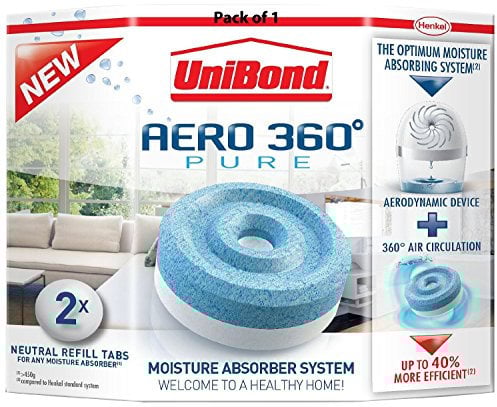 UniBond 1807921 Aero-360 Moisture Absorber Refills Pack of 1 (2x 450g tabs)