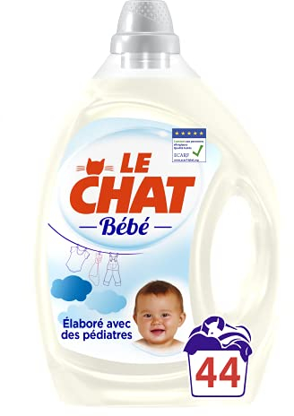 Le Chat Bebe Lessive Liquide 44 Lavages 2,2 L - Lot de 2