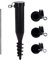 WINSOME Plastic Ground Spike Rotary Washing Line - Screw In Earth Anchor Clothes Dryer Pole Base - Beach Parasol Holder Soil Stand