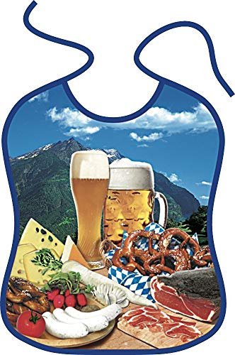 ITATI Erwachsenen Lätzchen Groß = Bayerische BROTZEIT = Großes Lätzchen mit Bayerischen Spezialitäten (BG-44989)