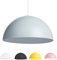 L+ lampadario soggiorno a sospensione, cameretta bambini, lampadario cucina moderno, camera da letto, in metallo, forma mezza sfera (Grigio, 40cm)