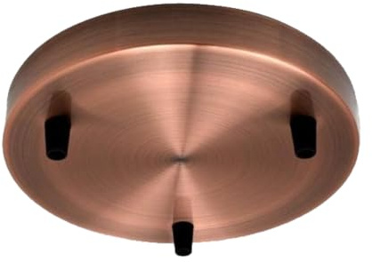 LEDSone Ceiling Rose 3 Outlet Vintage Metal Heavy Duty Strong Durable | 3 outlet pendant fitting | Metal ceiling canopy plate | With mounting accessories | For chandeliers pendant lights