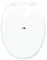BM 4091 Tavoletta Copriwater Sedile WC Universale Standard Coperchio Toilet Seat Bagno in Plastica, Colore Bianco Fissaggio dal Basso Cerniere Incluse