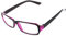 Plastic Full Rim Clear Lens Glasses Spectacles Black Purple for Women