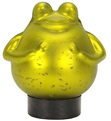 itsisa Frosch 12x13,5 cm aus grünem Glas schwimmend als Teich Deko - Deko für Vogeltränke, Fische, Gartenteich, Schwimmtiere, Gartendeko