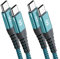 [2-Pack 1m] 60W USB C to USB C Charger Cable, PD Type C Super Fast Charging for iPhone 16 15 MacBook iPad Pro, Samsung S25 S24 S23 Ultra, Steam Deck, Nintendo Switch etc