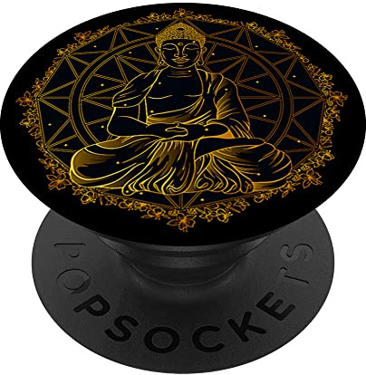 Mandala Buddha Buddhism Zen Yoga Meditation Spiritual PopSockets mit austauschbarem PopGrip