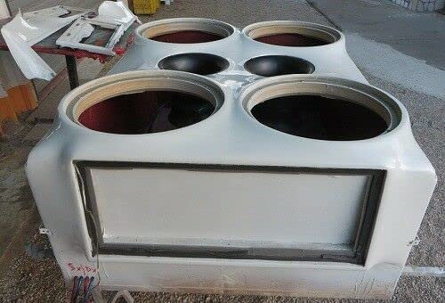 Struttura persoanlizzata bagagliaio box cassa per 4 subwoofer da 380mm 38cm per punto evo in mdf vetroresina