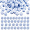 BEEFLYING 108 pièces Perles en Silicone pour Lettres cubiques Bleues Dés carrés pour Les Chiffres 0~9 Alphabet Initial A~Z Perles d'espacement à Large Trou pour Fabrication de Bijoux Décoration