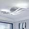 Toolight Lámpara de Techo, 32W 3600LM Plafon LED Techo de Moderna Diseño Curvo 60CM, Lamparas de Techo para Salón Dormitorio Cocina Estudio Pasillo, Blanco Frío 6500K, Plata