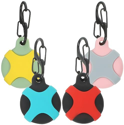 Gatuida 4pezzi Custodia Protettiva in Silicone Per Tracker Anti-urto Antigraffio Design Elegante Pratico Protezione Per Localizzatori in Esterni Vari Rosso Blu Rosa Giallo