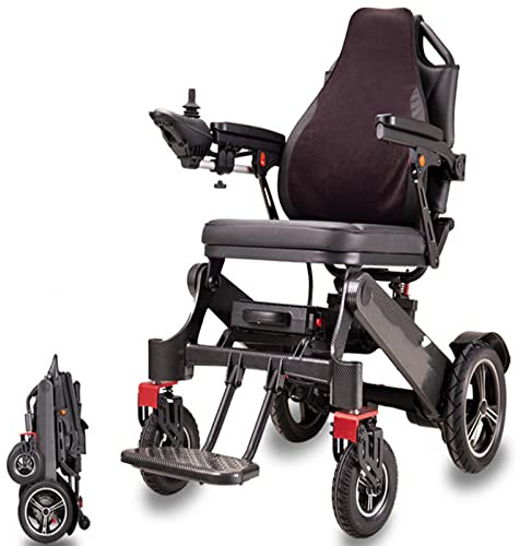 Fauteuil roulant électrique pliant léger, Batteries au Lithium, charge 100kg, pour adultes en voyage (B 20AH)