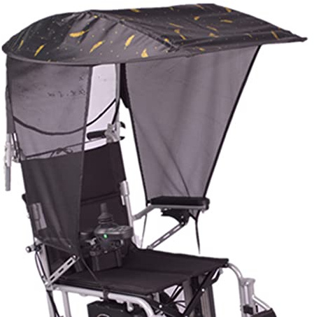 GagalU Verstellbarer Schirmhalter für den Außenbereich, Rollstuhl-Markise, Sonnenschutz-Regenschutz, UV-beständiger Schutz, Rollstuhl-Überdachung, Schirmständer für die meisten Rollstühle