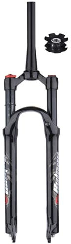 Mountain Front Gabel Fahrrad Luft Vorderradgabel 26 27.5 29 In Mountainbike Federgabel 120mm Federweg 100×9mm QR 1-1/8 Konisches Rohr Mit Speed Lockout Funktion Für XC (Color : Black Manual, Size :