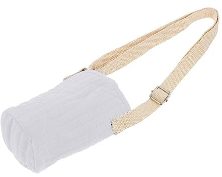 Happyyami 1pc Cup Bag Kids Water Bottle Water Cup Holder Tumbler Carrier Water Bottle Carry Bag Bottle Sleeve Water Bottle Holder Cup Sleeve Travel White Canvas Handbag Cup