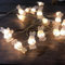 KINGCOO Ostern Bunny Nachtlicht Dekorative Lichter, 30LED Warmweiß Kaninchen Hase Kupferdraht Lichterkette Batteriebetrieben für Ostern Show Schlafzimmer Wand Balkon Garten DIY Pary Home Decor