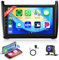 2G+64G Android Autoradio 2 Din für VW Polo 6R 6C 9N 2008-2016 mit Wireless Carplay Android Auto Navi GPS WiFi 9 Zoll Autoradio mit Mirror Link Bluetooth FM/RDS/DAB/OBD Lenkradsteuerung Rückfahrkamera