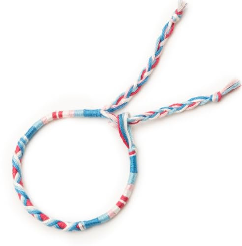 Bracelet brésilien | Bracelet à vœux d’amitié en coton tressé | Artisanal, protection, porte-bonheur, cordon, ajustable, bohème, yoga, plage, festival, gratitude, voyage, spiritualité (BV18)