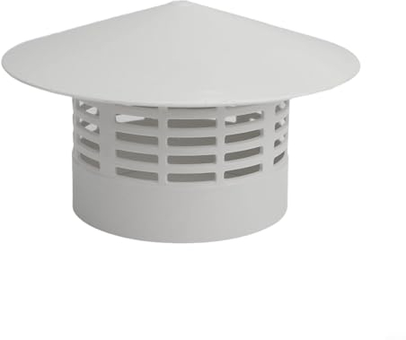 Ajoutez de l'élégance à votre maison en PVC - Chapeau de pluie pour cheminée (110 mm)