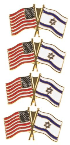 BESTYASH 4 Stück Flaggenabzeichen Anstecknadel mit amerikanischer Flagge Fahnennadel Israel-Flagge abc wickeltasche o'bag Anstecknadel für Rucksäcke Anstecknadel aus Legierung Zinklegierung
