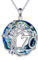 YFN 70th Birthday Gift 925 Sterling Silver Tree of Life Pendant Blue Crystal Jewellery 70th Necklace for Women Men Mum Dad