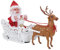 Elektrisch Laufender Rentier Santa mit Musik,Elektrische Elche ziehen Santa Claus Schlitten Spielzeug,batteriebetriebener Hirschkarren, Elchschlitten, Singen Weihnachten Santa Claus Rentier Ornament