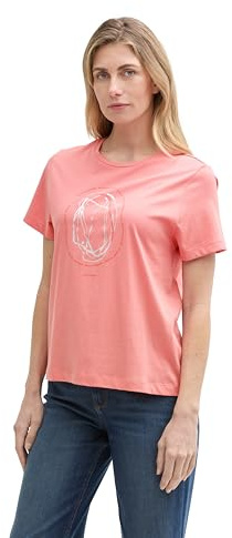TOM TAILOR Damen 1045534 T-Shirt, 14980 - Rosewood Pink, S EU