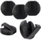 Ganci Murali in Lega di Zinco - Set di 5, Resistenza 25 kg, Design Elegante, Installazione Facile, Ideali per Casa e Ufficio - (Nero)