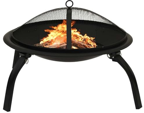 Haus & Garten, Kamine, Heim, 2-in-1 Feuerstelle und Grill mit Schürhaken, 56 x 56 x 49 cm, Stahl
