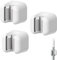 3 Pcs Mop and Broom Holder Wall Mounted Self Adhesive,Brush Holder Wall Mounted White,Mop and Broom Storage Organizer,Tool Tidy Storage for Bathroom,Office,Kitchen,Garage,Garden