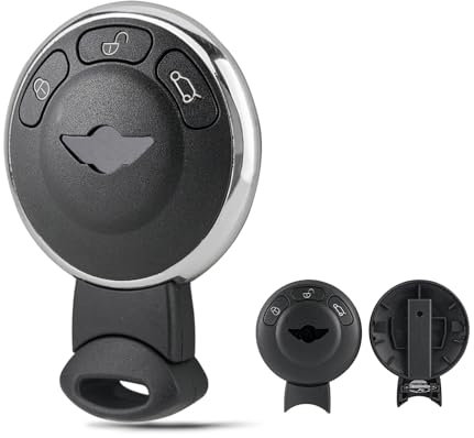GZXNKEY 3 Buttons For Mini Key Fob Case Shell Key Housing for 2007-2014 Mini Cooper Key Fob Cover Replacement